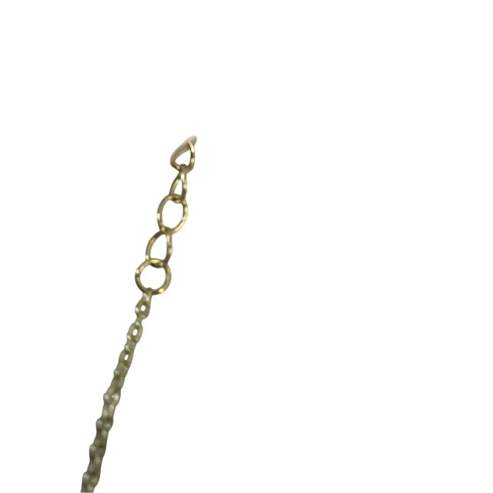 Bedazzled Love Letter Pendant Necklace Womens Gold‎ Tone Rhinestone Gemstones
